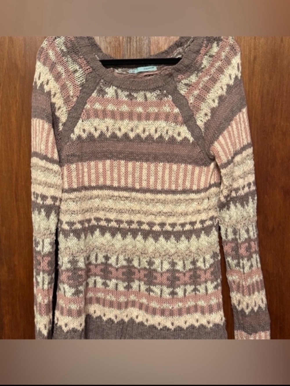 Maurices Women's Geometric Print Boho Sweater - Size XL